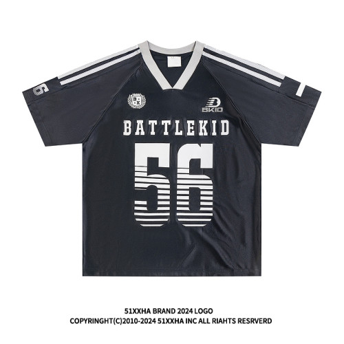 51嘻哈2025new美式趣味Blokecore復古球衣設計感短袖TEE運動上衣