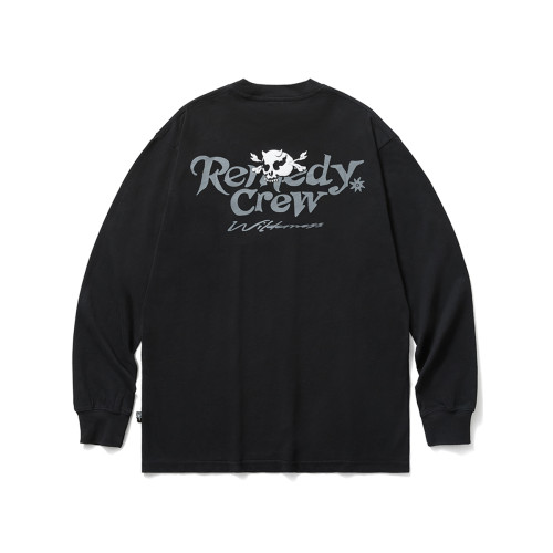 Remedy 春秋國潮寬松打底衫衛衣潮牌美式內搭體恤情侶長袖T恤男女