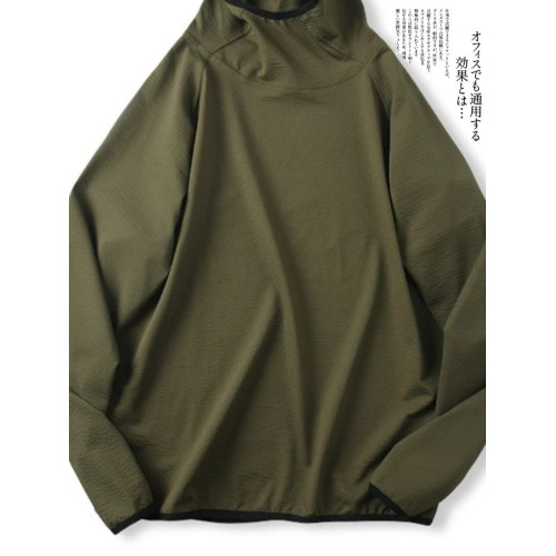 尾貨彈力泡泡紗男女同款戶外山系寬松連帽薄款套頭衛衣帽衫 尾貨彈力泡泡紗男女同款戶外山系寬松連帽薄款套頭衛衣帽衫