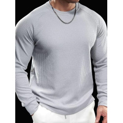 Light Weight男士運動健身長袖T恤跑步休閒訓練衣服上衣舒適透氣