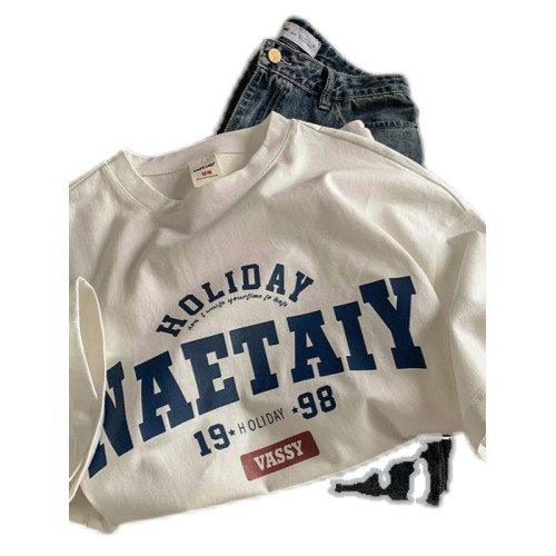 100%重磅純棉美式短袖男款夏季復古衣服潮牌上衣寬松潮流潮男t恤