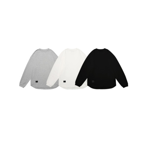 Quentin Marx日系男士320g重磅長袖T恤弧形下擺休閒寬松潮打底衫 Quentin Marx日系男士320g重磅長袖T恤弧形下擺休閒寬松潮打底衫