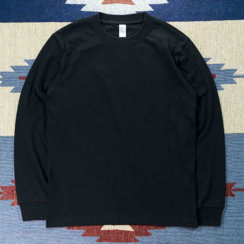 250g 阿美哢嘰復古小領口重磅厚實純棉圓領長袖T恤秋冬打底衫男款