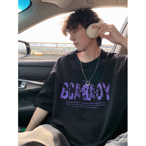 短袖T恤男款夏季純棉美式ins潮牌痞帥高街寬松青少年半袖上衣體恤