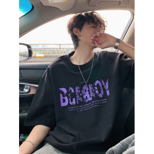 短袖T恤男款夏季純棉美式ins潮牌痞帥高街寬松青少年半袖上衣體恤