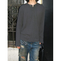 BOXY短寬廓形Cleanfti柔軟舒適百搭顯身材多色可選亨利領長袖T恤