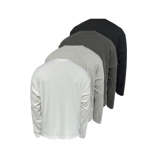 BOXY短寬廓形Cleanfti柔軟舒適百搭顯身材多色可選亨利領長袖T恤 BOXY短寬廓形Cleanfti柔軟舒適百搭顯身材多色可選亨利領長袖T恤