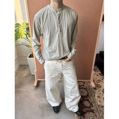 BOXY短寬廓形Cleanfti柔軟舒適百搭顯身材多色可選亨利領長袖T恤 BOXY短寬廓形Cleanfti柔軟舒適百搭顯身材多色可選亨利領長袖T恤