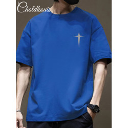 港風潮牌高街美式短袖T恤男夏季2025新款寬松半袖ins重磅純棉體恤