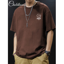 純棉短袖t恤男2025年新款夏季小衆設計感潮流ins寬松百搭休閒上衣