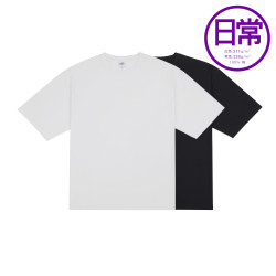 IDLT【寬松版】短袖T恤 廓形 精梳長絨白黑純棉 百搭基本款 潮ins