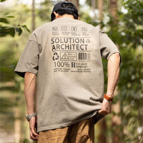 BGYO 美式復古水洗做舊T恤蠟染水洗休閒印花半袖短袖棉打底衫男夏