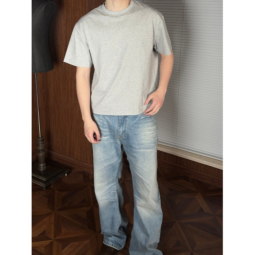 cleanfti夏季基礎百搭通勤短寬Boxy版型休閒復古小領口短袖T恤男 cleanfti夏季基礎百搭通勤短寬Boxy版型休閒復古小領口短袖T恤男