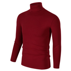 冬款男士高領大碼加絨加厚打底衫修身保暖純棉長袖t恤秋衣內衣服