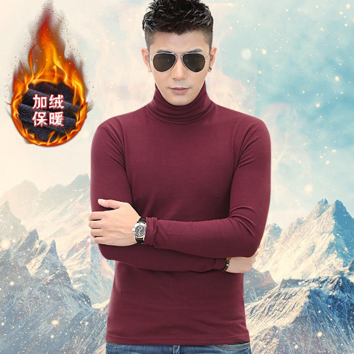 冬款男士高領大碼加絨加厚打底衫修身保暖純棉長袖t恤秋衣內衣服 冬款男士高領大碼加絨加厚打底衫修身保暖純棉長袖t恤秋衣內衣服