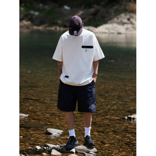 Quentin Marx日系男士320g重磅短袖T恤寬松潮牌純棉體恤大碼夏季