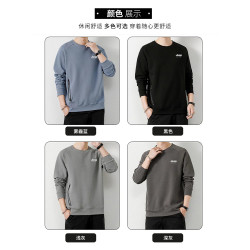 JEEP休閒圓領衛衣男士春秋季潮牌新款寬松秋冬加絨打底衫外套衣服