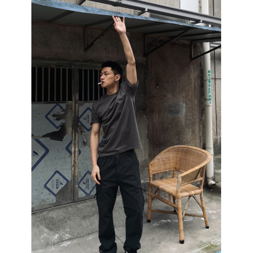 GTAL純棉短袖300g重磅美式小領口夏季純色打底百搭男士情侶T恤