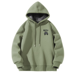 真維斯LIFE加絨男生衛衣男款秋冬季青少年百搭上衣男士連帽外套M