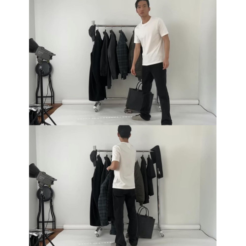 【簡約好穿】B家V基礎圓領老錢純色純棉打底短袖T恤ken同款寬松