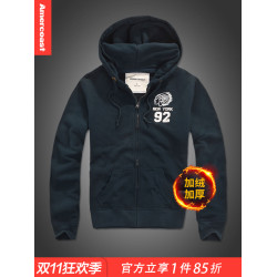 美洲海岸af衛衣男裝新款秋冬開衫拉鍊帽衫加厚加絨純棉連帽外套