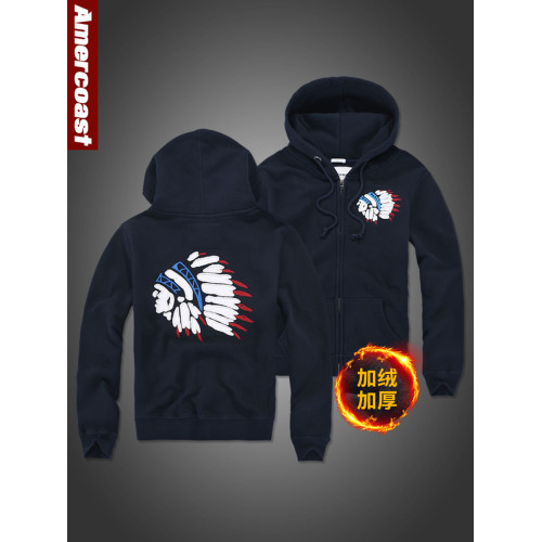 美洲海岸af衛衣男裝新款秋冬開衫拉鍊帽衫加厚加絨純棉連帽外套 美洲海岸af衛衣男裝新款秋冬開衫拉鍊帽衫加厚加絨純棉連帽外套