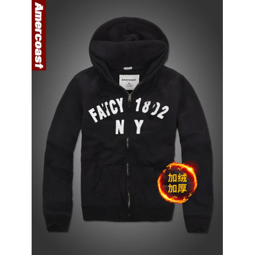 美洲海岸af衛衣男裝新款秋冬開衫拉鍊帽衫加厚加絨純棉連帽外套 美洲海岸af衛衣男裝新款秋冬開衫拉鍊帽衫加厚加絨純棉連帽外套