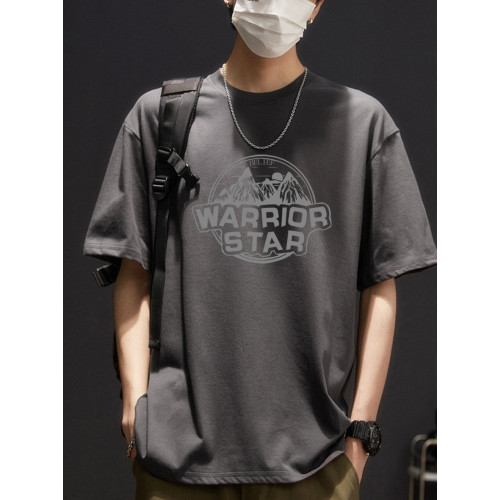 美式復古重磅100%純棉短袖t恤男夏季港風帥氣寬松ins潮牌潮流半袖