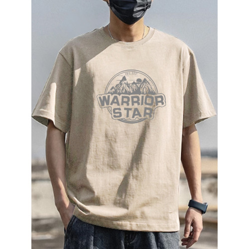 美式復古重磅100%純棉短袖t恤男夏季港風帥氣寬松ins潮牌潮流半袖