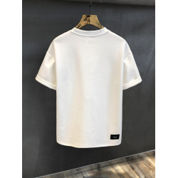 秋季極簡內搭326g重磅厚切打底衫男士短袖T恤男美式復古半袖體恤