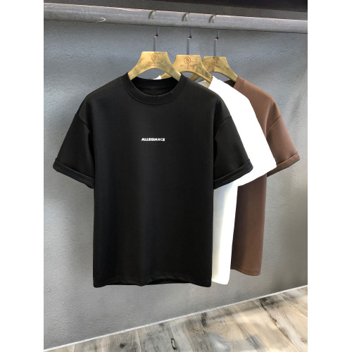 秋季極簡內搭326g重磅厚切打底衫男士短袖T恤男美式復古半袖體恤