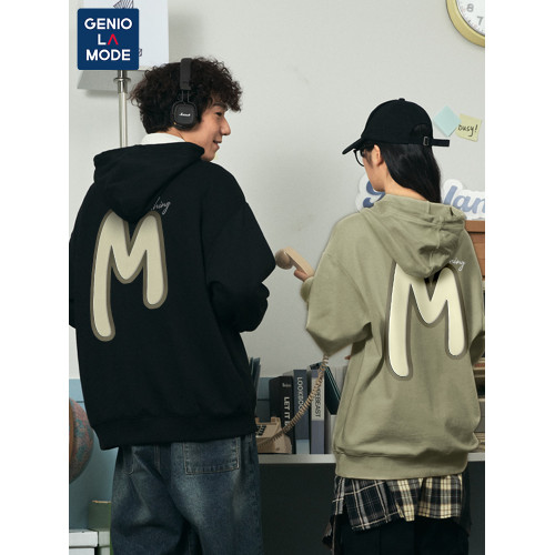 GENIOLAMODE美式衛衣男款冬季棕櫚綠潮牌外套加絨青少年連帽衫男 GENIOLAMODE美式衛衣男款冬季棕櫚綠潮牌外套加絨青少年連帽衫男