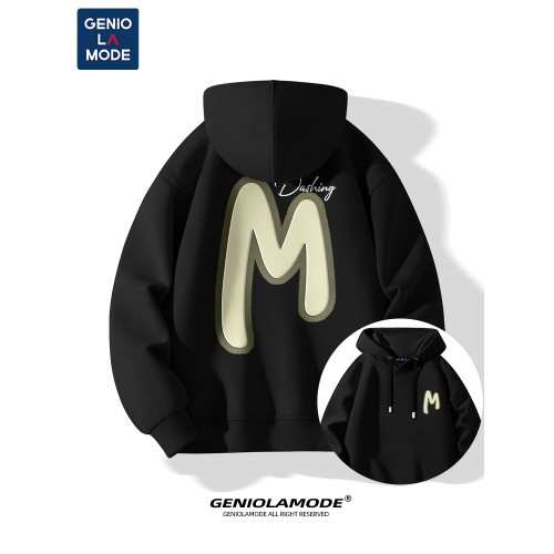 GENIOLAMODE美式衛衣男款冬季棕櫚綠潮牌外套加絨青少年連帽衫男 GENIOLAMODE美式衛衣男款冬季棕櫚綠潮牌外套加絨青少年連帽衫男