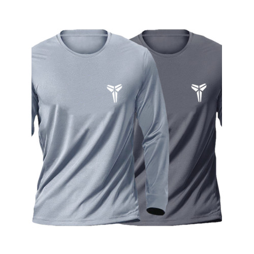 四季大碼冰絲網眼男士速乾純色長袖圓領運動跑步服T恤健身訓練服 四季大碼冰絲網眼男士速乾純色長袖圓領運動跑步服T恤健身訓練服