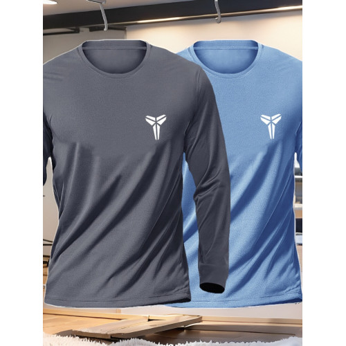 四季大碼冰絲網眼男士速乾純色長袖圓領運動跑步服T恤健身訓練服 四季大碼冰絲網眼男士速乾純色長袖圓領運動跑步服T恤健身訓練服