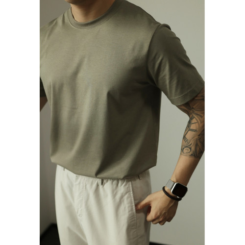 YUXIAN餘閒60支液氨短袖基礎春夏薄款輕熟商務T恤出純色柔順男士 YUXIAN餘閒60支液氨短袖基礎春夏薄款輕熟商務T恤出純色柔順男士