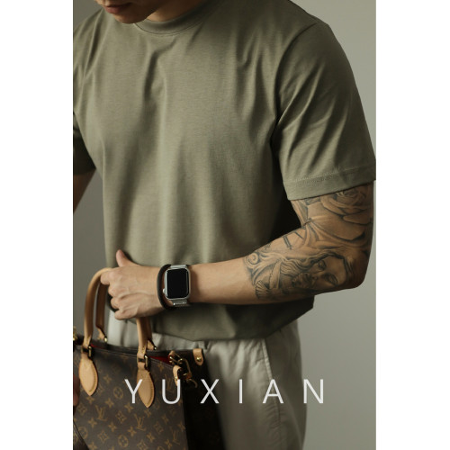 YUXIAN餘閒60支液氨短袖基礎春夏薄款輕熟商務T恤出純色柔順男士 YUXIAN餘閒60支液氨短袖基礎春夏薄款輕熟商務T恤出純色柔順男士