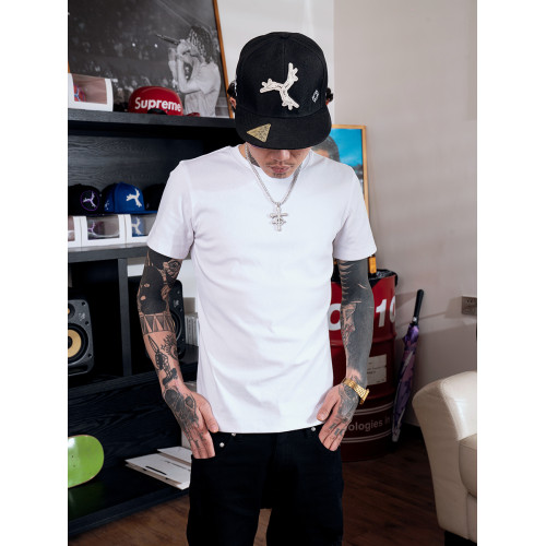 TGFCLUB 美式街頭潮牌嘻哈RAPPER健身螺紋彈力基礎修身t恤短袖男