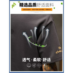 重磅短袖t恤男網紅笑臉2023新款寬松加肥加大碼休閒胖子半袖上衣