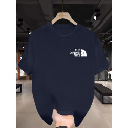 夏季新款100%純棉短袖T恤男士運動休閒涼感圓領寬松情侶百搭半袖