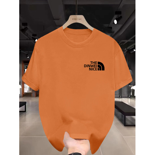 夏季新款100%純棉短袖T恤男士運動休閒涼感圓領寬松情侶百搭半袖