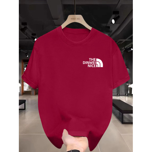 夏季新款100%純棉短袖T恤男士運動休閒涼感圓領寬松情侶百搭半袖