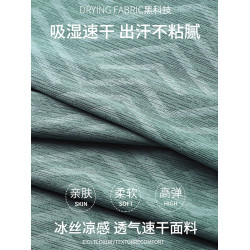 JEEP冰絲短袖t恤男士夏季2025新款運動健身透氣速乾上衣休閒半袖