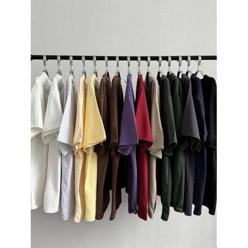 ONUN 四季基礎通勤小領口圓領純棉短袖寬松休閒百搭280g打底T恤潮