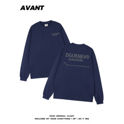 美式復古重磅純棉男秋冬長袖t恤潮牌設計青年潮流寬松圓領打底衫