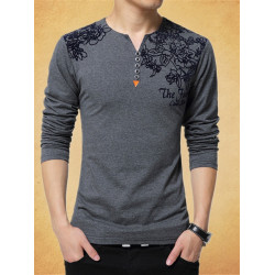 春秋季上衣男士純棉長袖T恤風寬松加大碼中青年胖哥秋裝外穿