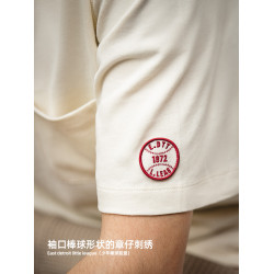 馬登工裝 美式復古重磅T恤棒球領口袋寬松純棉半袖短袖打底衫男夏