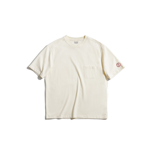 馬登工裝 美式復古重磅T恤棒球領口袋寬松純棉半袖短袖打底衫男夏