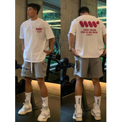 美式籃球訓練服速乾網眼冰絲運動T恤男寬松休閒夏季健身短袖上衣