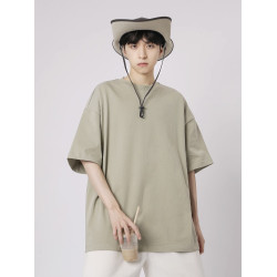 十九秋/260G重磅寬松純色基礎款短袖T恤oversize濶版打底衫男女潮